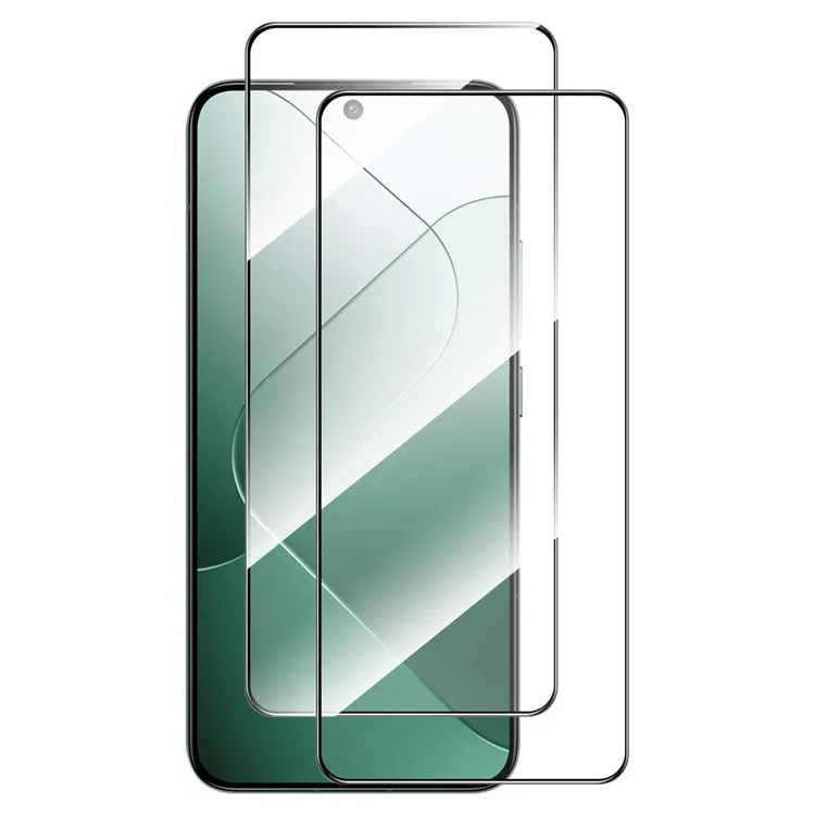 ENKAY HAT PRINCE 2 Peças para Xiaomi 14 Silk Printing Screen Protector High Aluminium-silicon Glass Film