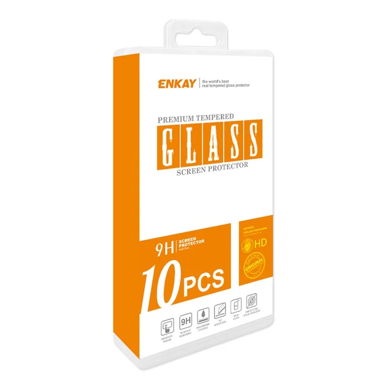 ENKAY HAT PRINCE 10Pcs for Xiaomi 14 Full Screen Protector Anti-explosion Silk Printing 0.26mm 9H 2.5D Film