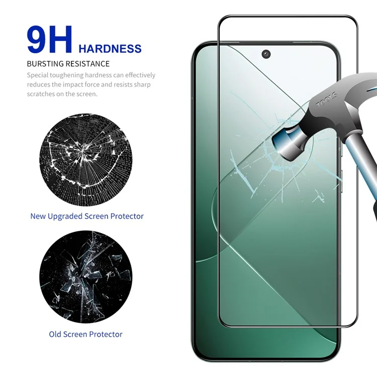 ENKAY HAT PRINCE 10Pcs for Xiaomi 14 Full Screen Protector Anti-explosion Silk Printing 0.26mm 9H 2.5D Film