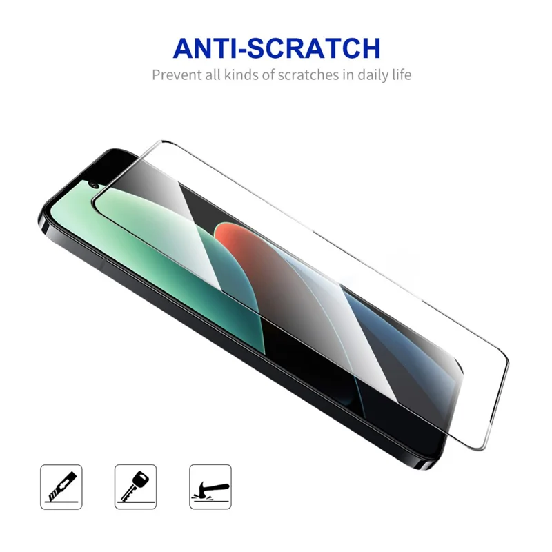 ENKAY HAT PRINCE para Xiaomi 14 Protector de pantalla completa con pegamento 0.26mm 9H 2.5D Película de impresión de seda