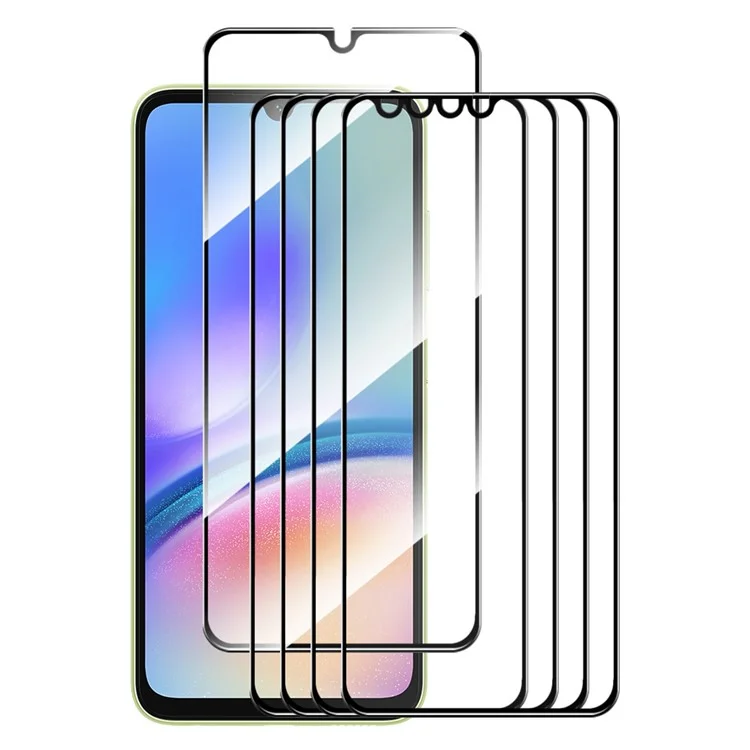ENKAY HAT PRINCE 5Pcs for Samsung Galaxy A05s 4G Full Screen Protector 2.5D Silk Printing Anti-explosion Film