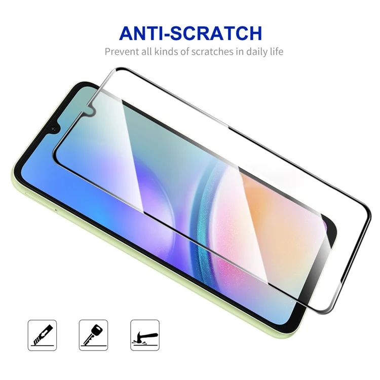 ENKAY HAT PRINCE 5Pcs for Samsung Galaxy A05s 4G Full Screen Protector 2.5D Silk Printing Anti-explosion Film