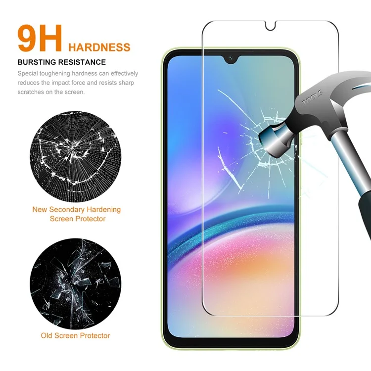 ENKAY HAT PRINCE 5Pcs for Samsung Galaxy A05s 4G Clear Screen Protector 0.26mm 2.5D High Aluminium-silicon Glass Film