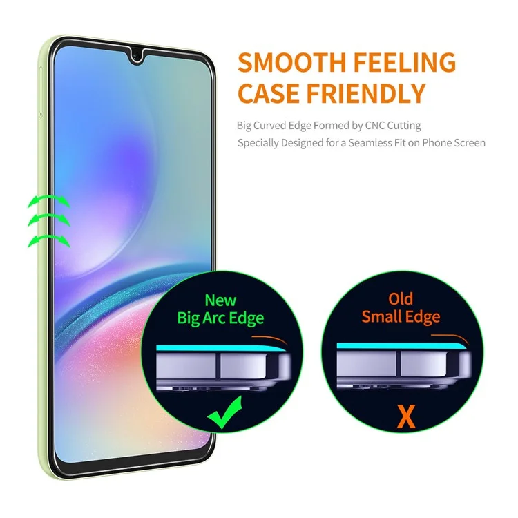 ENKAY HAT PRINCE 5Pcs for Samsung Galaxy A05s 4G Clear Screen Protector 0.26mm 2.5D High Aluminium-silicon Glass Film