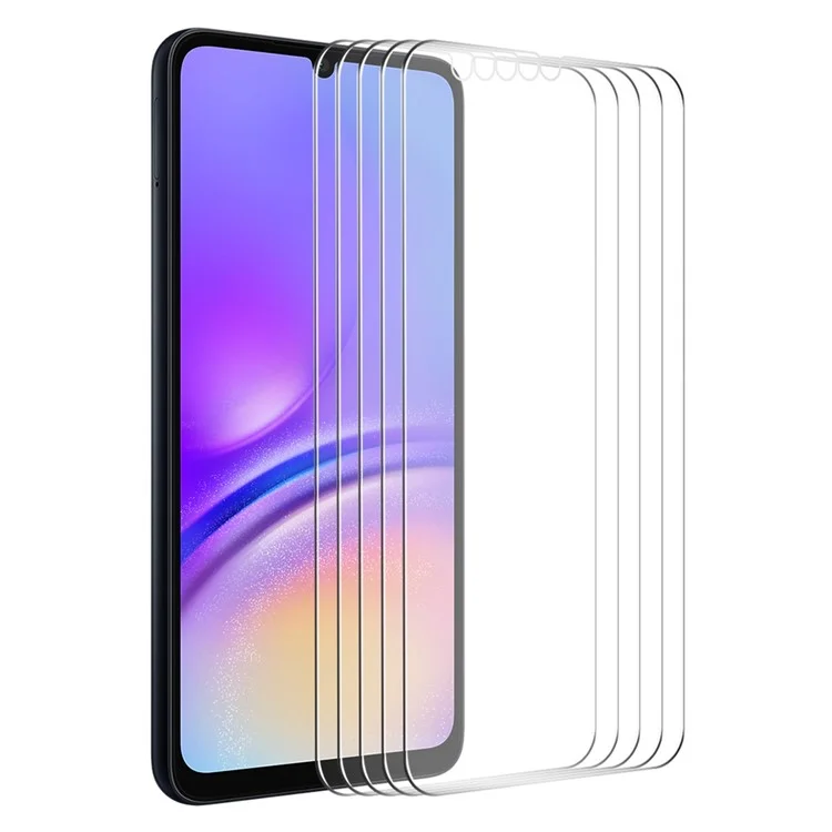 ENKAY HAT PRINCE 5Stück für Samsung Galaxy A05 4G High Aluminium-Silizium-Glas-Folie 0,26 mm 2,5D Klarer Bildschirmschutz