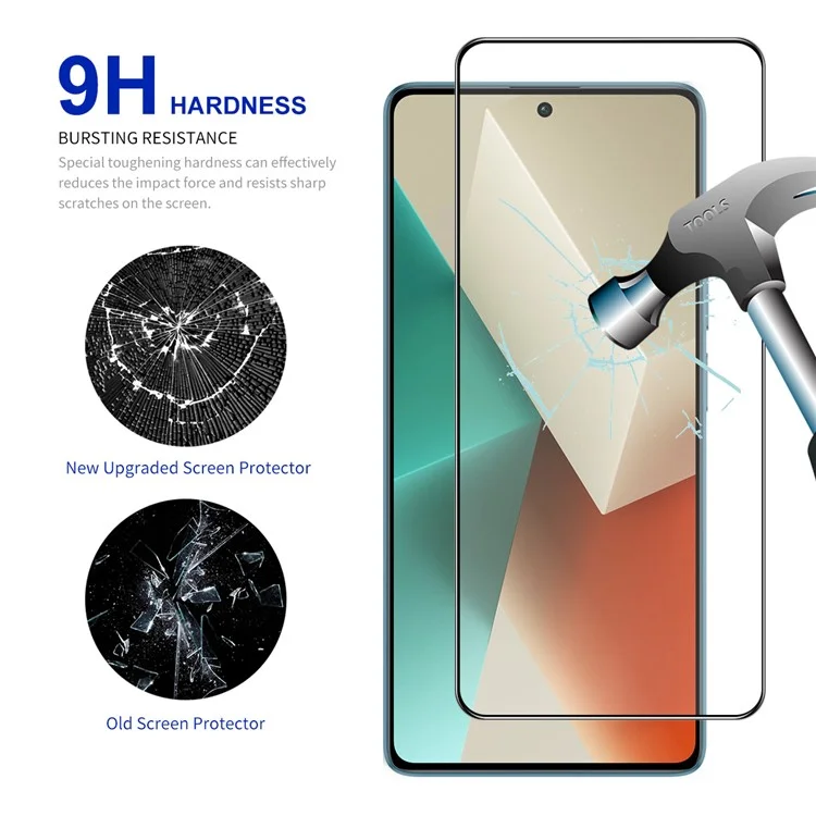 Enkay Hut Prince 5pcs Für Xiaomi Redmi Note 13 5G / Hinweis 13 Pro 5G Screen Protector 2.5d Seidendruck Vollkleberfilm