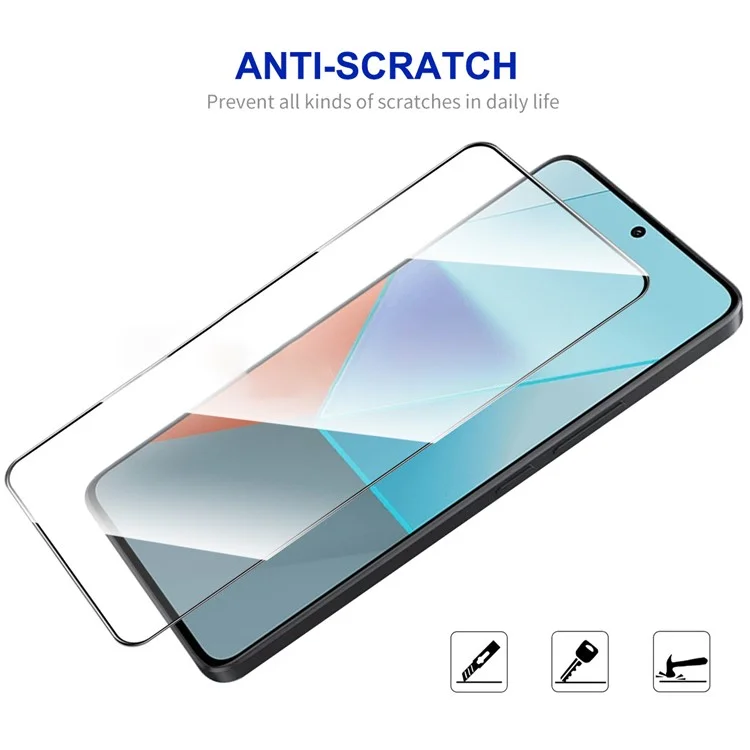 Enkay Hut Prince 5pcs Für Xiaomi Redmi Note 13 5G / Hinweis 13 Pro 5G Screen Protector 2.5d Seidendruck Vollkleberfilm