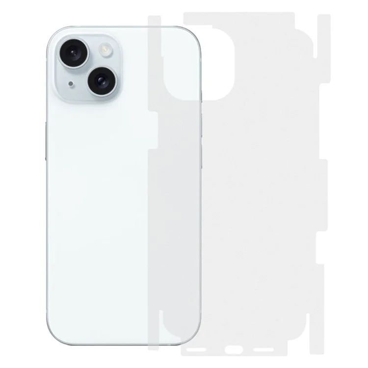 RURIHAI Per iPhone 15 Back Screen Protector Antigraffio Full AB Glue HD Clear PET Film