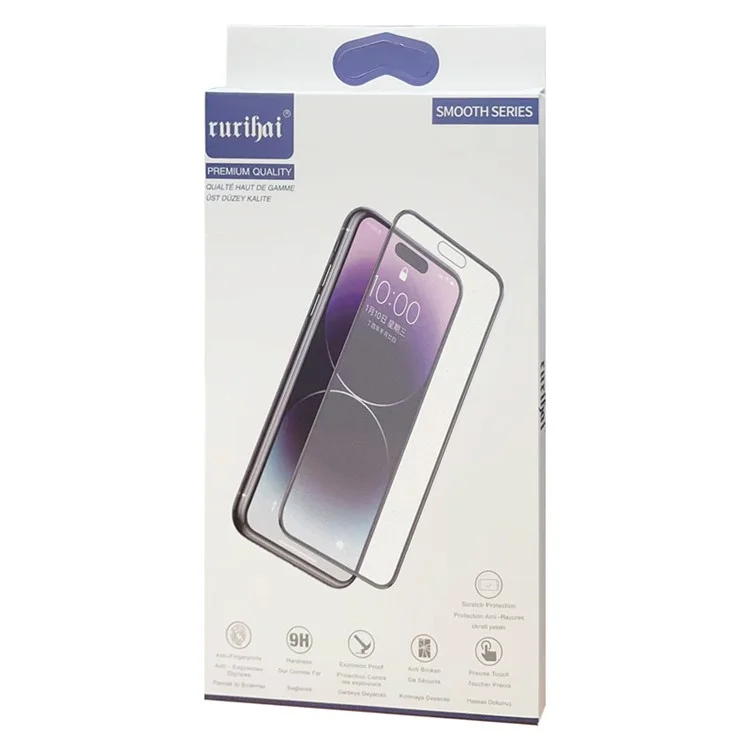 RURIHAI Per iPhone 15 Back Screen Protector Antigraffio Full AB Glue HD Clear PET Film