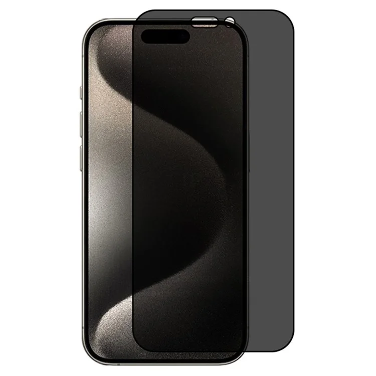 RURIHAI Für iPhone 15 Plus Handy Full Screen Protector 360-Grad Anti-Spionage Hochaluminium-Siliziumglas Bildschirmfilm