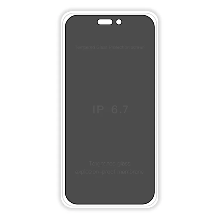 RURIHAI Für iPhone 15 Plus Handy Full Screen Protector 360-Grad Anti-Spionage Hochaluminium-Siliziumglas Bildschirmfilm