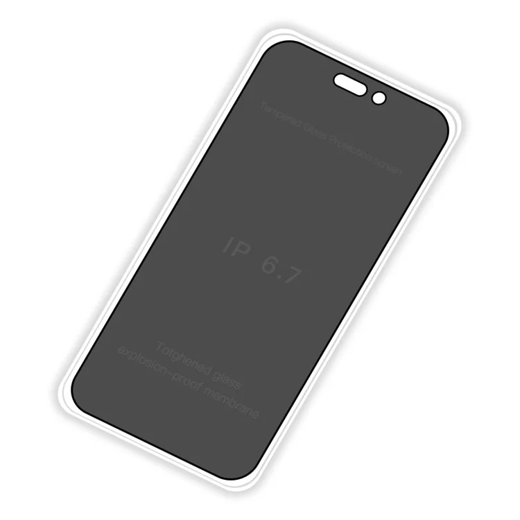 RURIHAI Für iPhone 15 Plus Handy Full Screen Protector 360-Grad Anti-Spionage Hochaluminium-Siliziumglas Bildschirmfilm