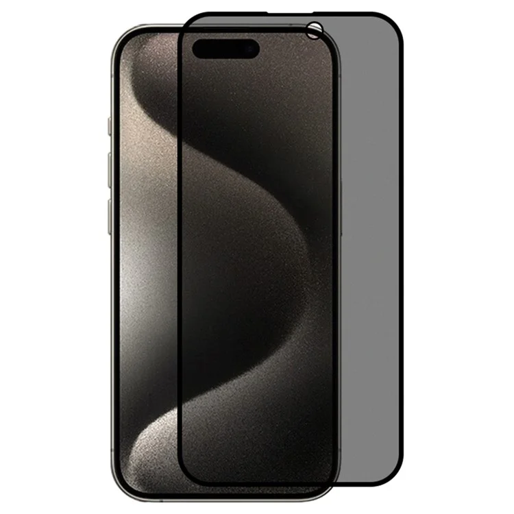 RURIHAI For iPhone 15 Pro Screen Film AG Matte High Aluminum-silicone Glass Anti-spy Screen Protector