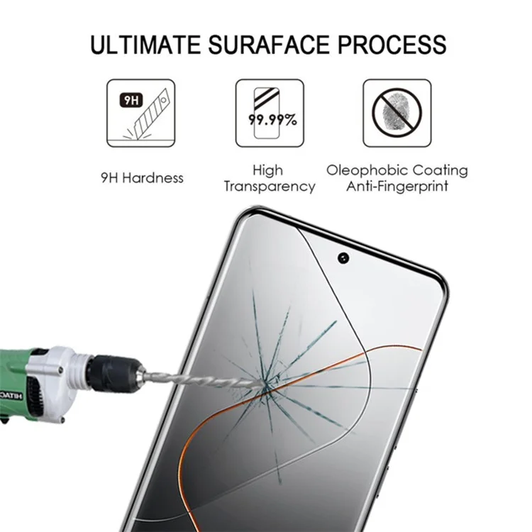 Para Xiaomi 14 Pro 3D Curved Screen Protector Side Glue Anti-explosion Tempered Glass Film