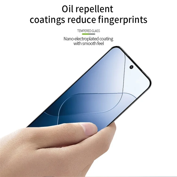 MOFI JK 3D Tempered Glass Film-1 for Xiaomi 14 Full Cover Ultra Clear Curved Screen Protector
