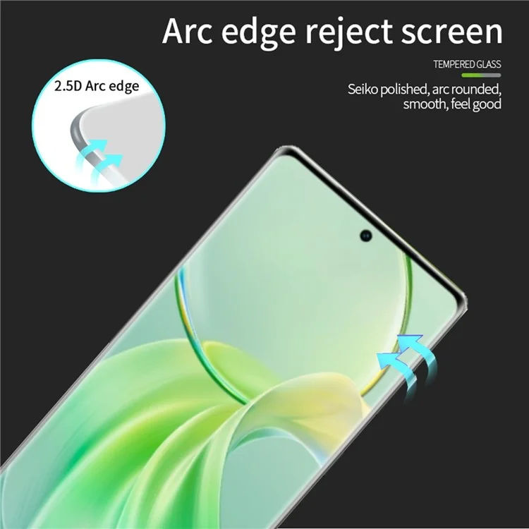 PINWUYO JK Tempered Glass Film Series-2 para vivo Y200 (India) 5G Película de cristal de alta definición de aluminio-silicio transparente