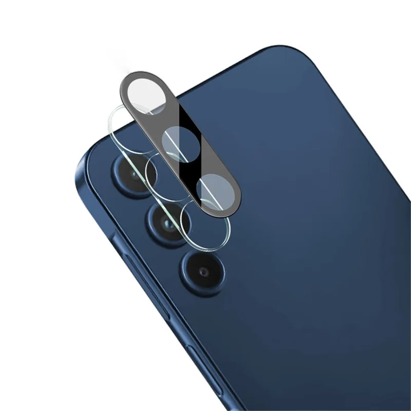 IMAK For Samsung Galaxy A15 5G Phone Lens Film Tempered Glass Lens Protector + Acrylic Lens Cap (Black Version)