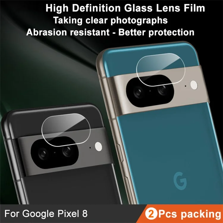 IMAK 2Pcs / Set For Google Pixel 8 Защита объектива камеры Ультрачеткая задняя пленка для линзы (версия меньшего размера)