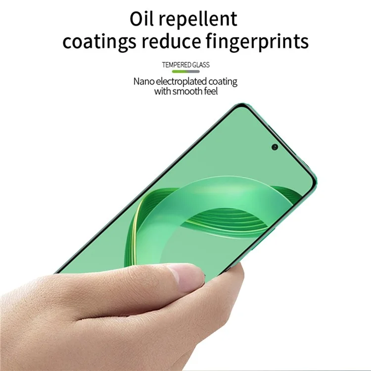 MOFI JK Tempered Glass Film Series-1 para Huawei nova 11 SE / nova 12 SE 4G Protector de pantalla de cristal templado Aluminio-silicio de alta calidad Película anti-explosión de cobertura total