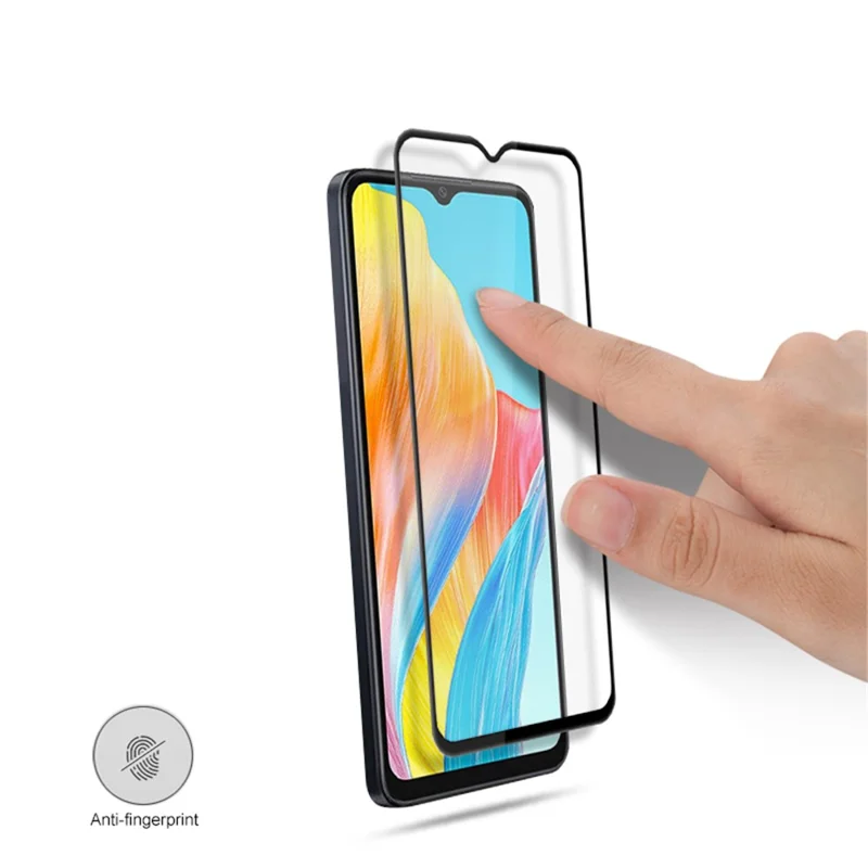 MOCOLO For Oppo A18 4G Tempered Glass Film Full Glue Silk Printing Full Screen Protector - Black