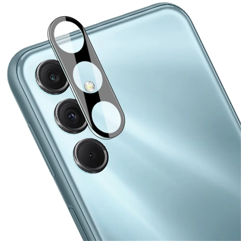 IMAK til Samsung Galaxy M34 5G / F34 5G Kameraobjektivbeskytter Integreret akryl-linselåg + Hærdet glas linseside (Sort version)
