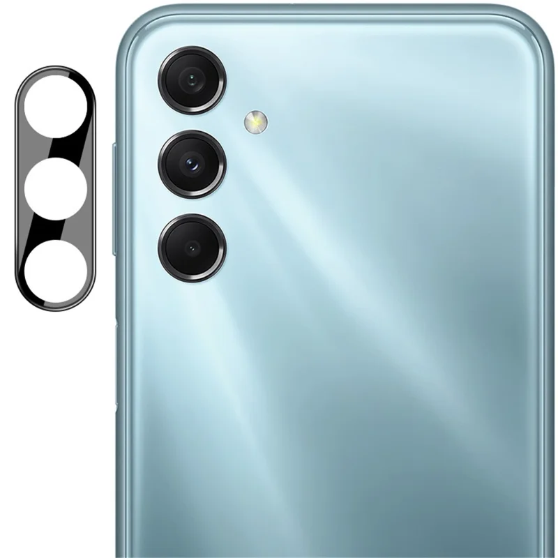 IMAK til Samsung Galaxy M34 5G / F34 5G Kameraobjektivbeskytter Integreret akryl-linselåg + Hærdet glas linseside (Sort version)