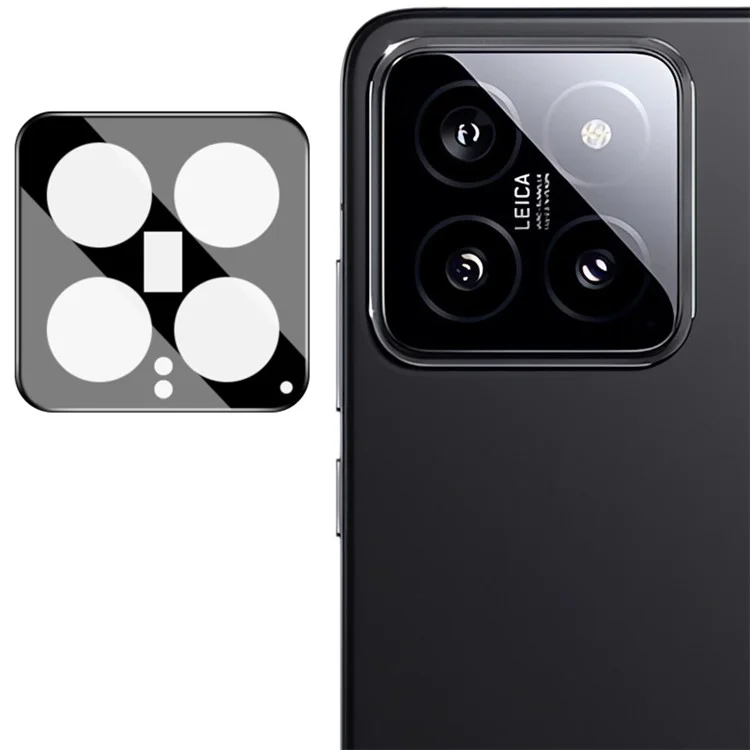 IMAK For Xiaomi 14 Tempered Glass Phone Rear Lens Film Camera Lens Protector (Black Version)