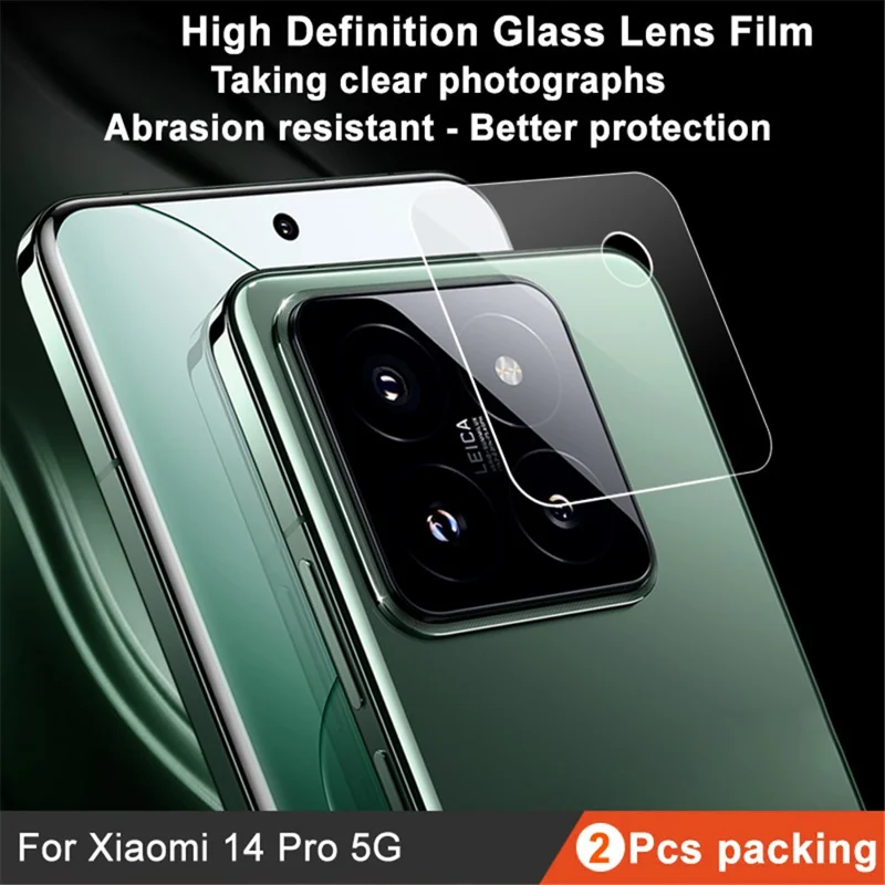 IMAK 2Pz / Set Per Xiaomi 14 Pro Anti-Scratch Phone Rear Lens Protector Camera Lens Film