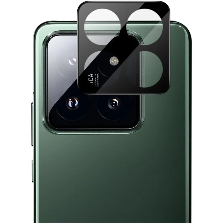 IMAK Pour Xiaomi 14 Pro Protecteur d'objectif de caméra Verre trempé Film arrière de l'objectif (Version noire)