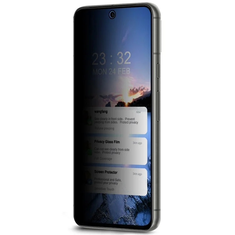 IMAK Pour Google Pixel 8 Anti-spy Full Screen Protector Privacy Protection Tempered Glass Film