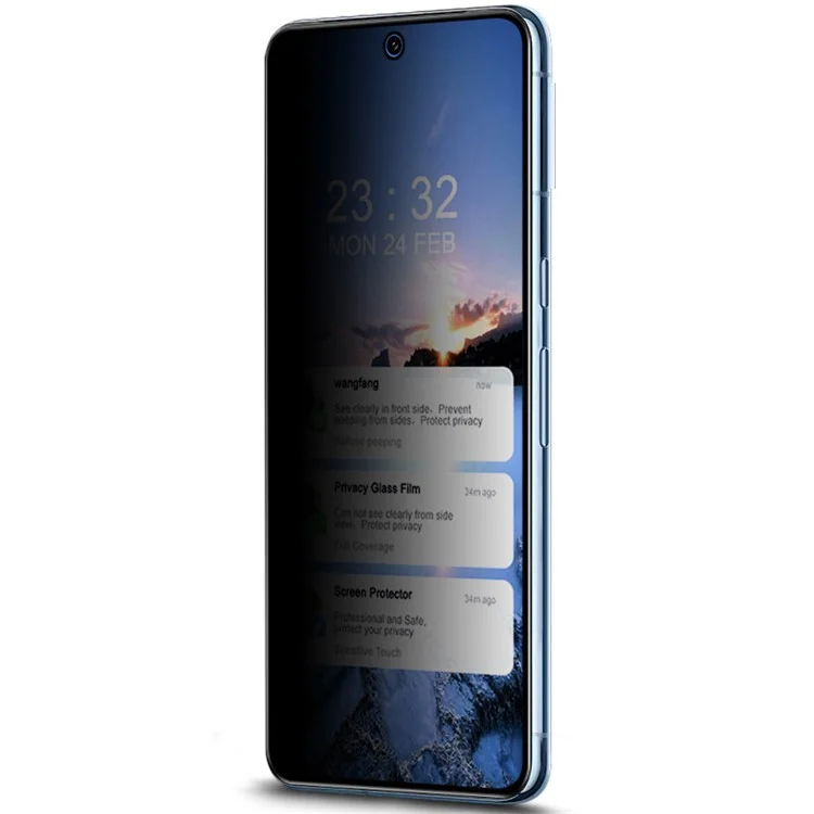 IMAK For Google Pixel 8 Pro Anti-spy Tempered Glass Screen Protector Full Cover Screen Film