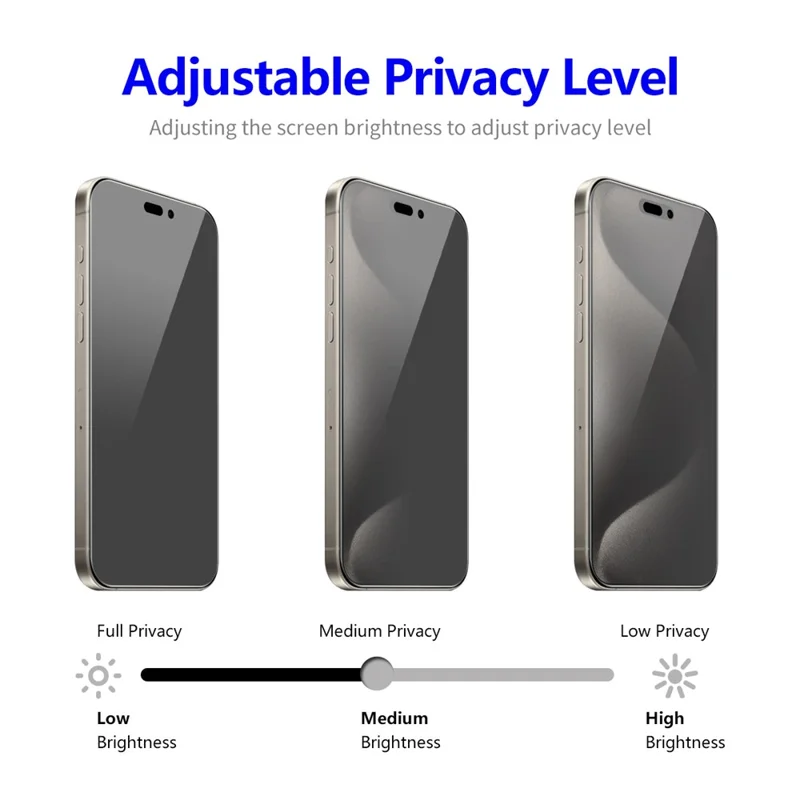 ENKAY HAT PRINCE 5Pcs для iPhone 15 Pro Anti-Spy Full Screen Protector Высокий Алюминий-Кремний Стекло Плёнка