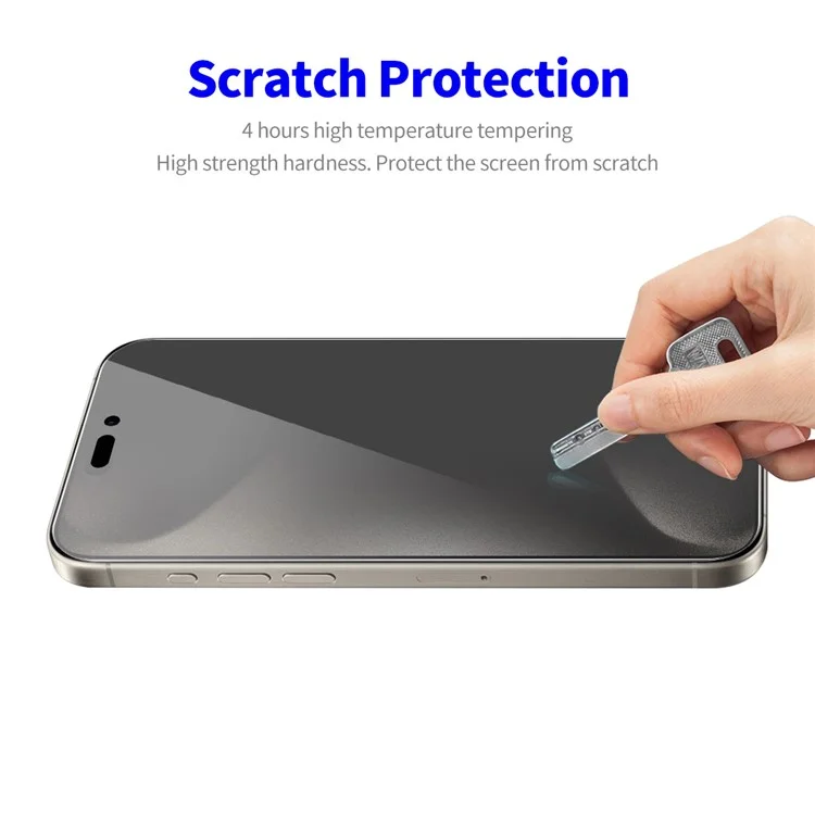 ENKAY HAT PRINCE 2Pcs For iPhone 15 Pro Protector de pantalla completo 28-Degree Anti-Spy Anti-Glare Film