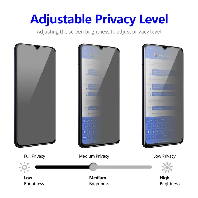ENKAY HAT PRINCE per Samsung Galaxy A24 4G (162,1 x 77,6 x 8,3 mm) Protezione dello schermo Privacy Pellicola in vetro temperato anti-riflesso a copertura completa