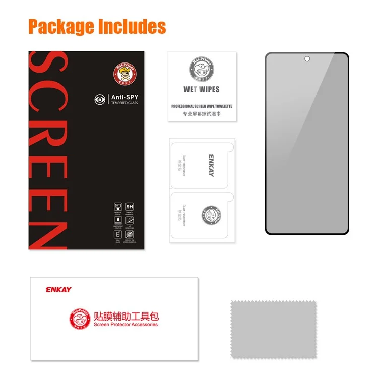 ENKAY HAT PRINCE for Samsung Galaxy F54 5G / M54 5G Screen Protector 28-degree Anti-peeping Tempered Glass Film