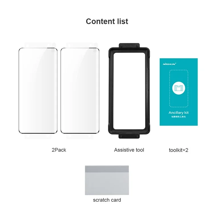 NILLKIN 2 pezzi per OnePlus Ace 2 Pro 5G Pellicola protettiva per lo schermo Anti-graffio Bordi curvi PMMA 