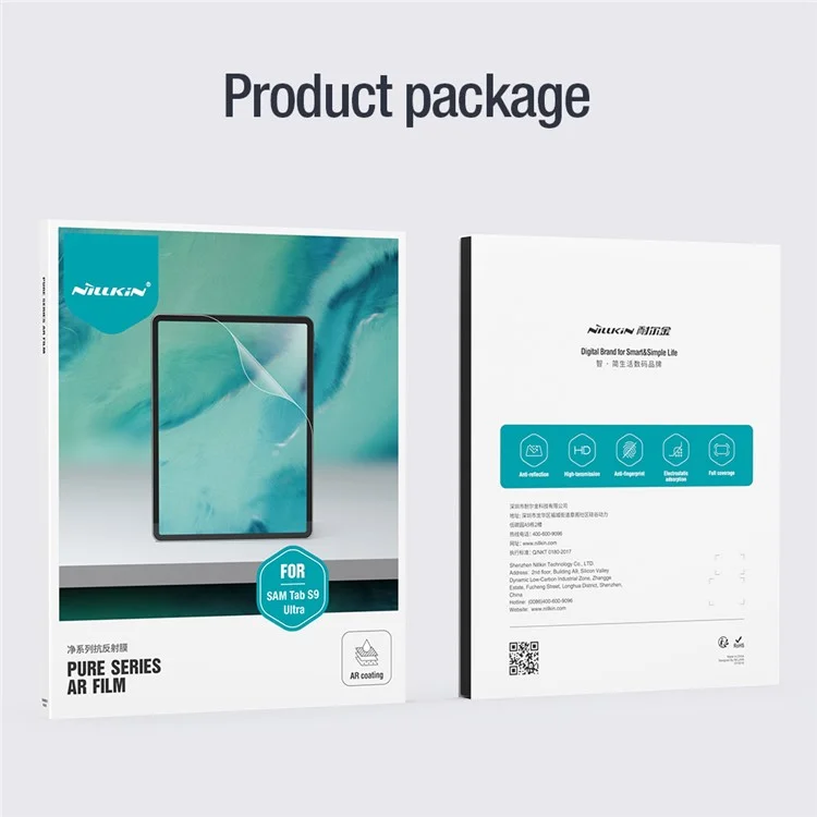 NILLKIN Pure Series for Samsung Galaxy Tab S10 Ultra / S9 Ultra Film Anti-Reflection Corning Gorilla Glass Screen Protector