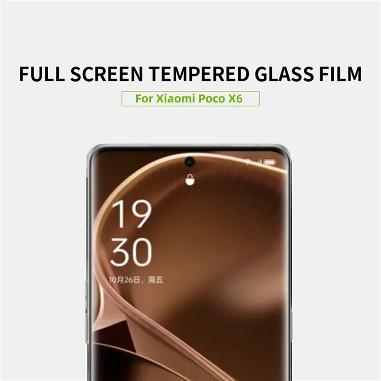 Película de cristal templado MOFI Serie JK-1 para Xiaomi Poco X6 5G Protector de pantalla 2.5D Ultra Clear Película con pegamento completo 