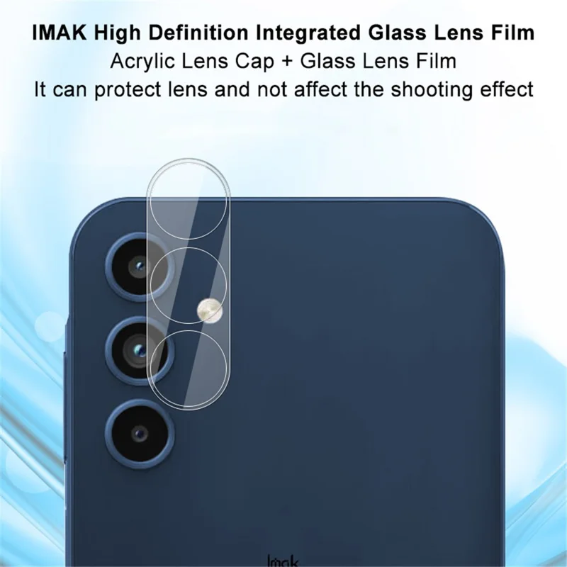IMAK per Samsung Galaxy A15 5G Integrato Protettore in Vetro Temperato per Lente + Copertura Lente in Acrilico Pellicola per Lente Camera