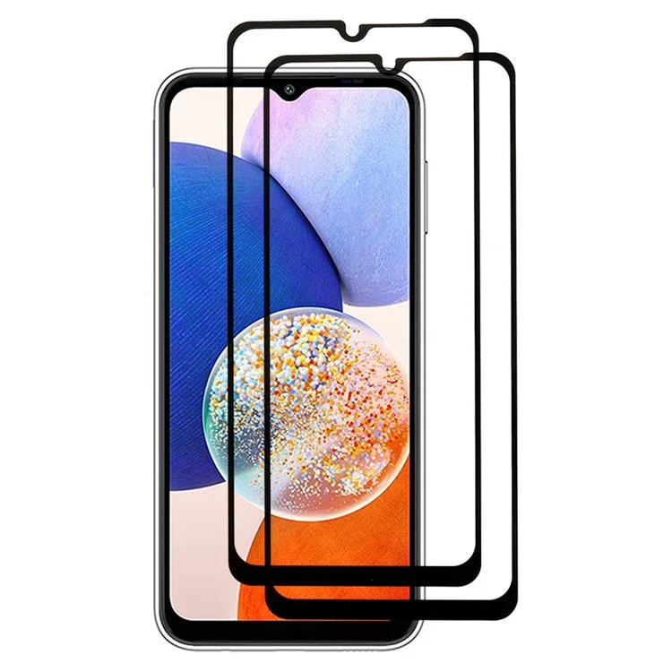 2 pezzi per Samsung Galaxy A15 5G Pellicola in vetro temperato Full Glue Silk Printing Screen Protector