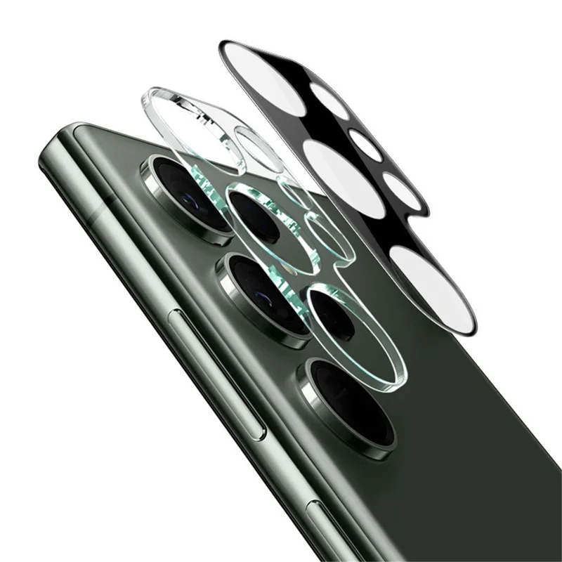 IMAK For Samsung Galaxy S24 Ultra Camera Lens Protector Acrylic Lens Cap + Tempered Glass HD Lens Film (Black Version)