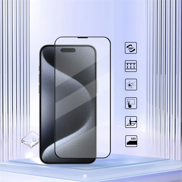 For iPhone 15 Plus 0-Shape Bendable Anti-Static Ultra Clear Full Screen Protector