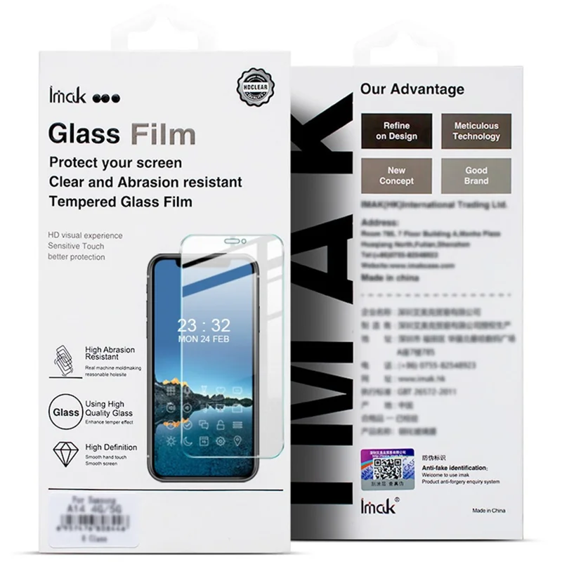 IMAK H Series Para Realme C53 (Índia) / C51 Protetor de tela HD Clear Tempered Glass Película Protetora