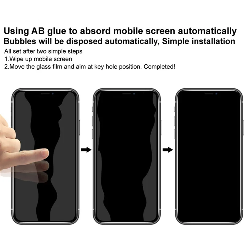 IMAK For iPhone 15 Pro Anti-spy Tempered Glass Film Full Cover AB Glue Screen Protector