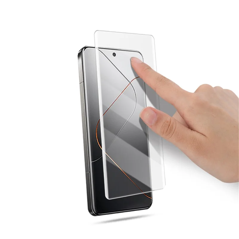 AMORUS For Xiaomi 14 Pro UV Liquid Screen Protector 3D Curved Scratch-Resistant Tempered Glass Film