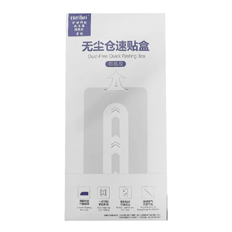 RURIHAI для iPhone 15 Plus HD Clear Screen Protector Anti-Fingerprint High Aluminium-silicon Glass Screen Film with Anti-Dust Net