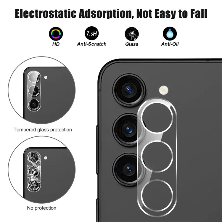 Per Samsung Galaxy S24+ Pellicola in vetro temperato per obiettivo fotocamera HD Chiaro Protezione obiettivo