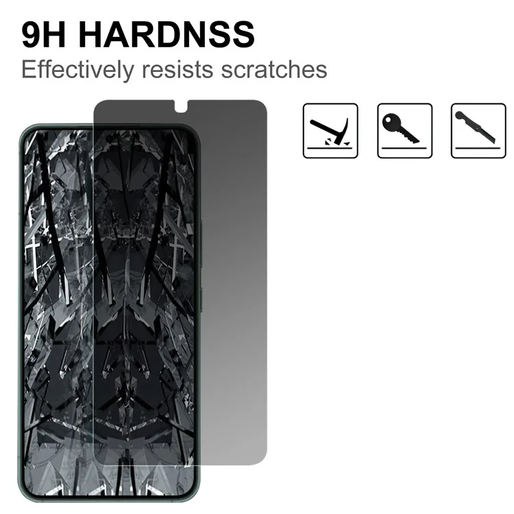Für Samsung Galaxy S24 Anti-Spion-Bildschirmschutz 2.5D Arc Edge Gehärtetes Glas