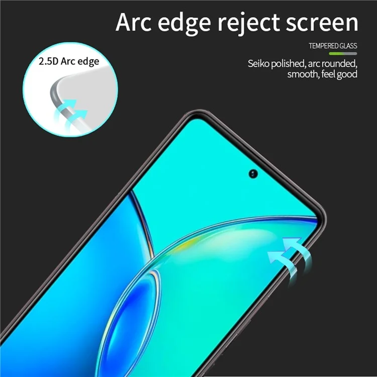 PINWUYO JK Tempered Glass Film Series-2 для vivo Y27s 4G High Aluminum-silicon Glass Full Screen Protector