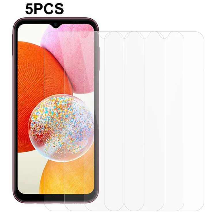 5PCS 0,3mm Película de Vidro Temperado para Samsung Galaxy A15 4G Protetor de Tela com Borda Arc de 2,5D
